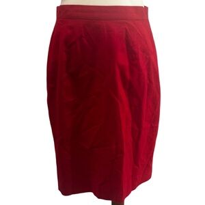 Adolfo Studio Linen Cotton Bland Vintage Red Women's Skirt